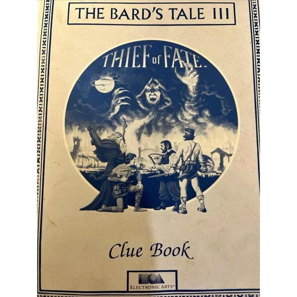 The Bard's Tale III Thief of Fate Clue Book Paperback Electronic Arts 1988